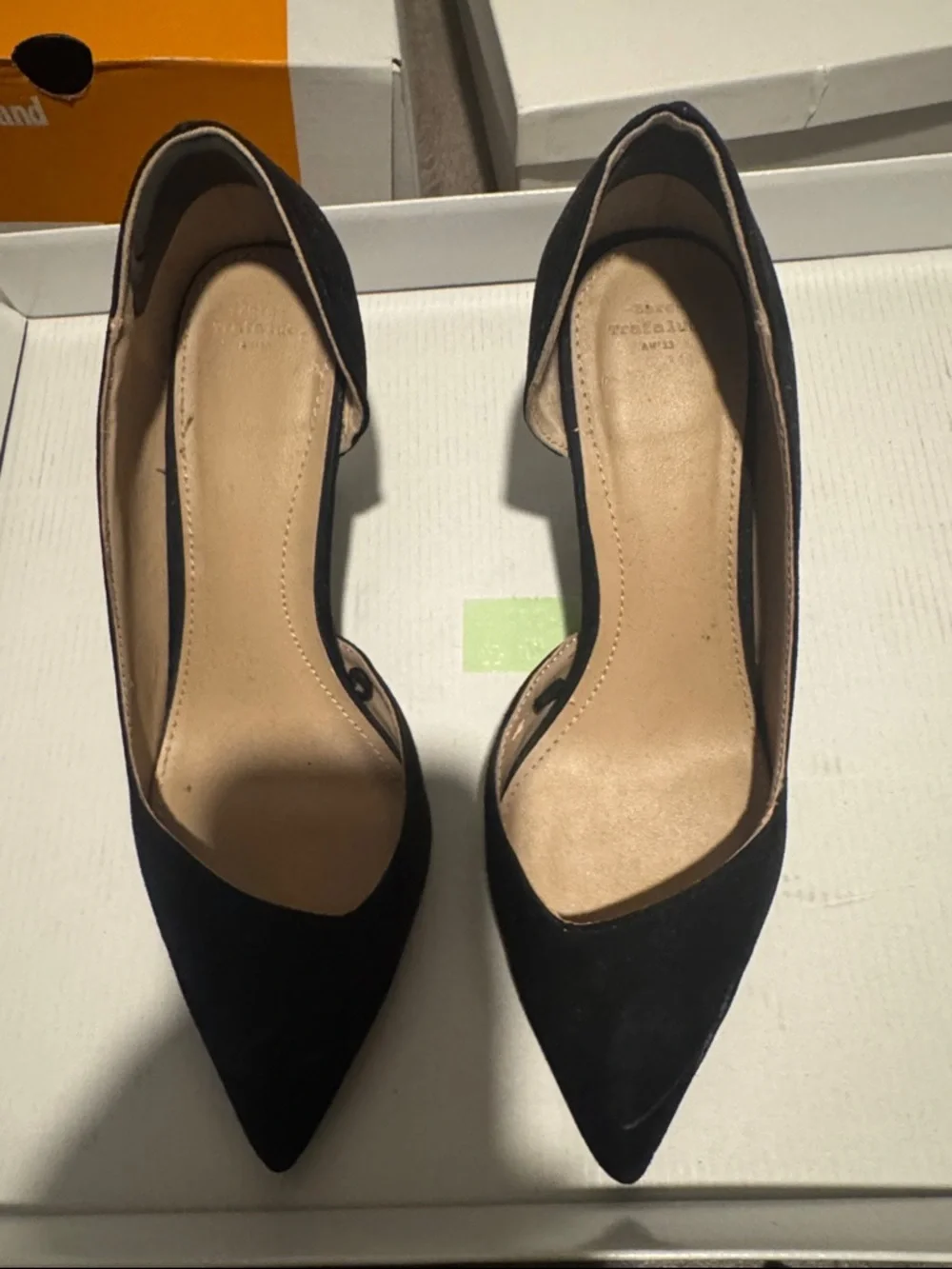Zara Black Pointed-Toe D'Orsay Heels - Picture 1 of 5